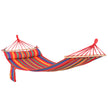 Outsunny Cotton Hammock, Soft Portable Swing Sleeping w/ Headrest & Side Pocket, Deluxe Swing Chair for Beach, Garden