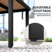 Square wood-effect garden table – image 7