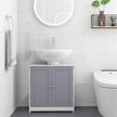 Grey & white under sink cabinet – image 7