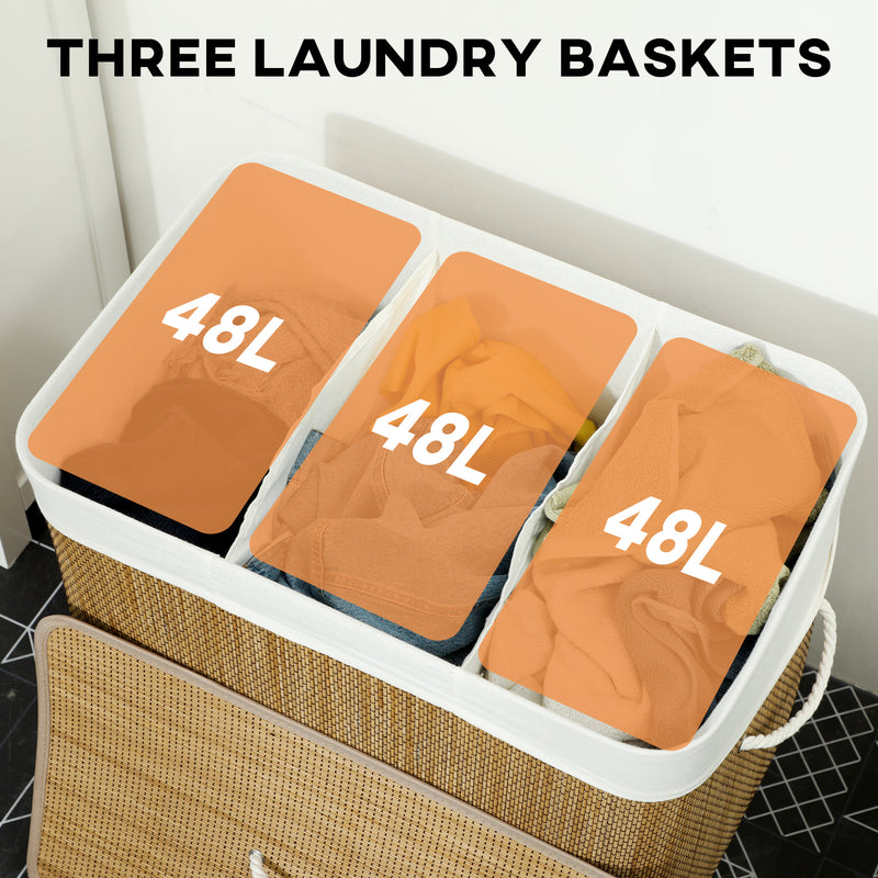 144L bamboo laundry hamper – image 4