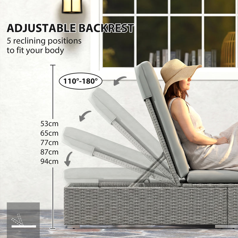 Rattan sun lounger – image 6