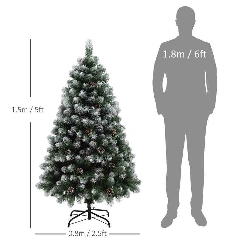 5ft snow-dipped pine Christmas tree – image 3