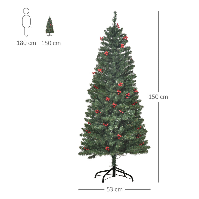 5ft pre-lit pencil Christmas tree – image 3