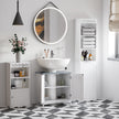Light grey pedestal under sink cabinet – image 8