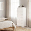 HOMCOM Chest of Drawers High Gloss Finish 6 Drawer Dresser Space Saving Slim Design Handle Free Drawers High-Gloss White – view 10