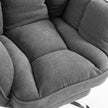 HOMCOM Executive Office Chair Height Adjustable Desk Chair Reclining Flip-up Armrest Footrest, Dark Grey – view 10
