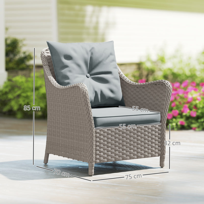 Rattan garden armchairs – image 3
