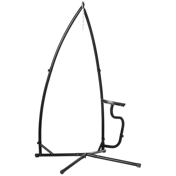Outsunny Hammock Chair Stand Only Construction Heavy Duty Metal C-Stand for Hanging Hammock Chair Porch Swing Indoor or