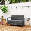 Outsunny 125L Storage Garden Bench, with Cushion - Grey – view 9