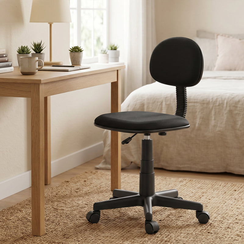 HOMCOM Small Armless Office Chair - Black – view 2