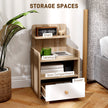 Wood-effect bedside table – image 4
