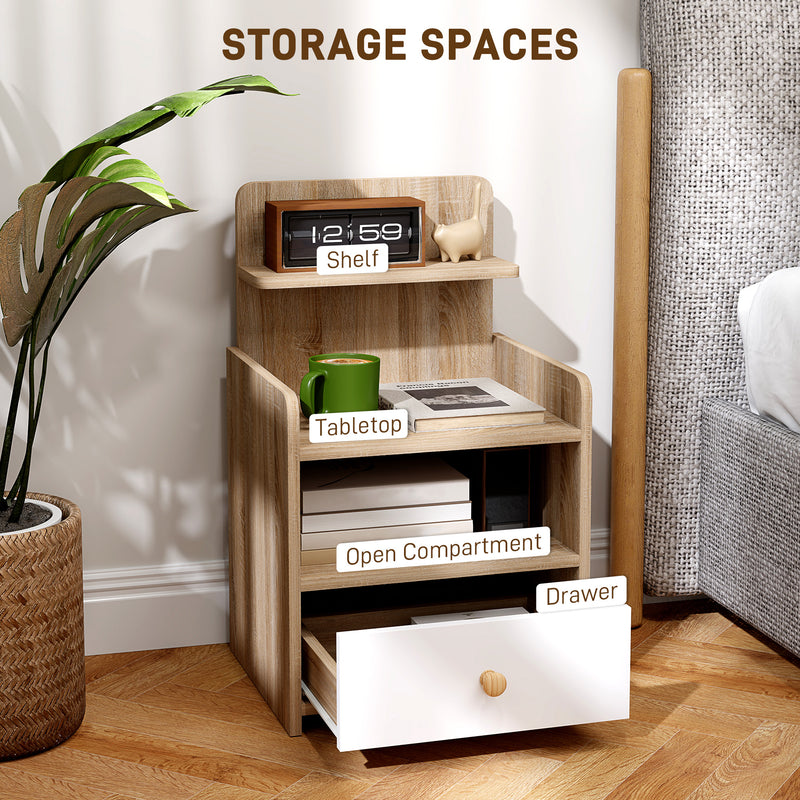 Wood-effect bedside table – image 4
