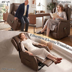 Power Lift Recliner Chair, Dual Motor Electric Lift Chair for Elderly with Remote Control, Brown