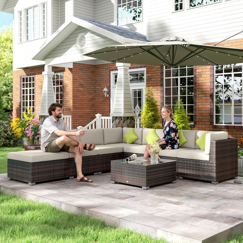 8-piece rattan corner sofa set – image 9