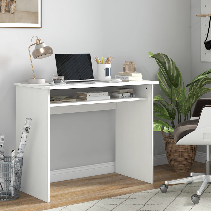 90 cm writing desk in white wood grain – image 2