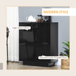 Black gloss storage cabinet – image 4