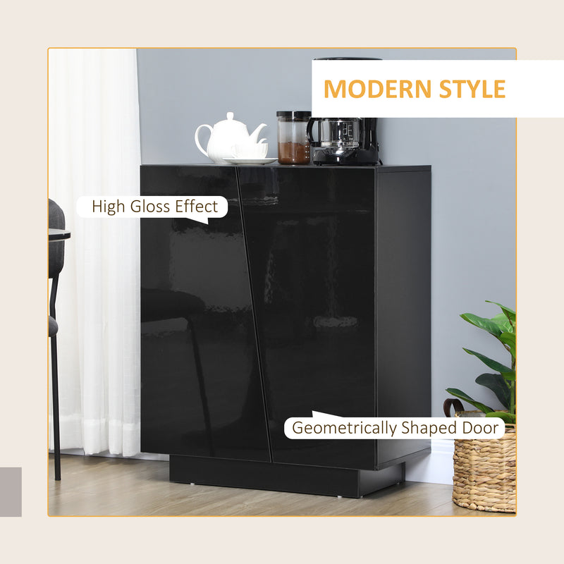 Black gloss storage cabinet – image 4