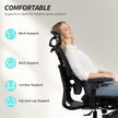 HOMCOM Ergonomic Office Chair, High Back Mesh Desk Chair, Black – view 4