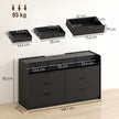 Black 9-drawer LED chest – image 3