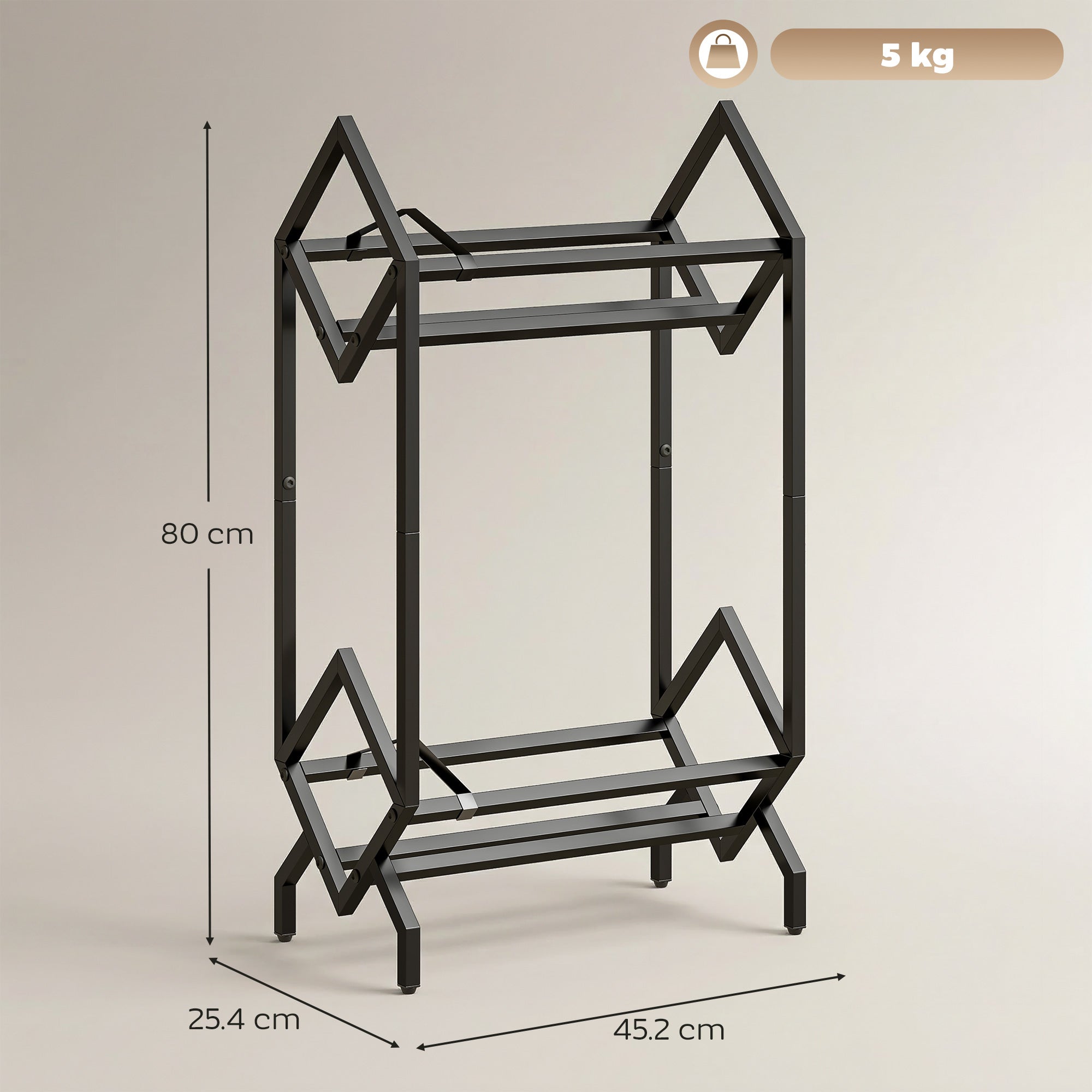 50 CD Storage Rack, 2-Tier Metal CD Storage Unit, Free Standing, Easy to Assemble, Black