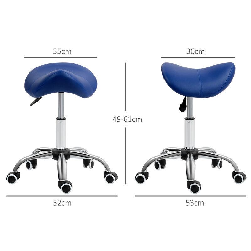 Dark blue saddle stool – image 3