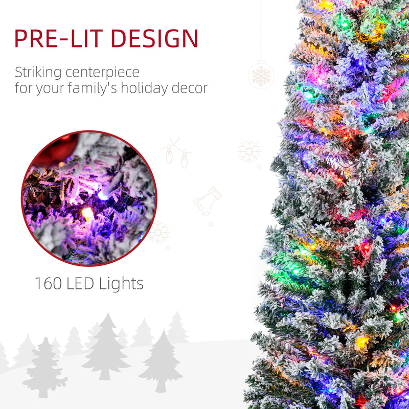 6ft pre-lit decorated flocked Christmas tree – image 4