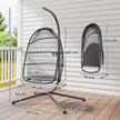 Rattan hanging egg chair – image 3