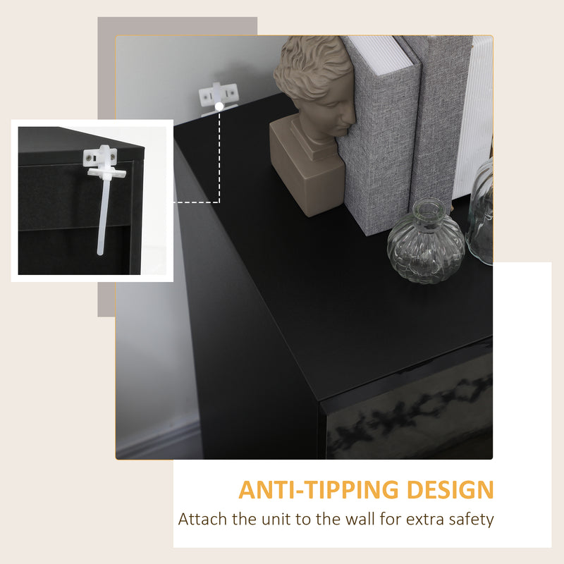 Black gloss storage cabinet – image 6