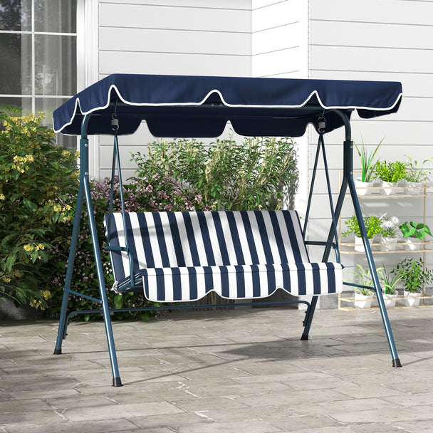 Blue striped swing seat – image 2