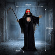 170cm Animated Grim Reaper with Scythe, Glowing Eyes & Sound – image 3 of 9