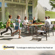 6-seater steel garden table – image 9