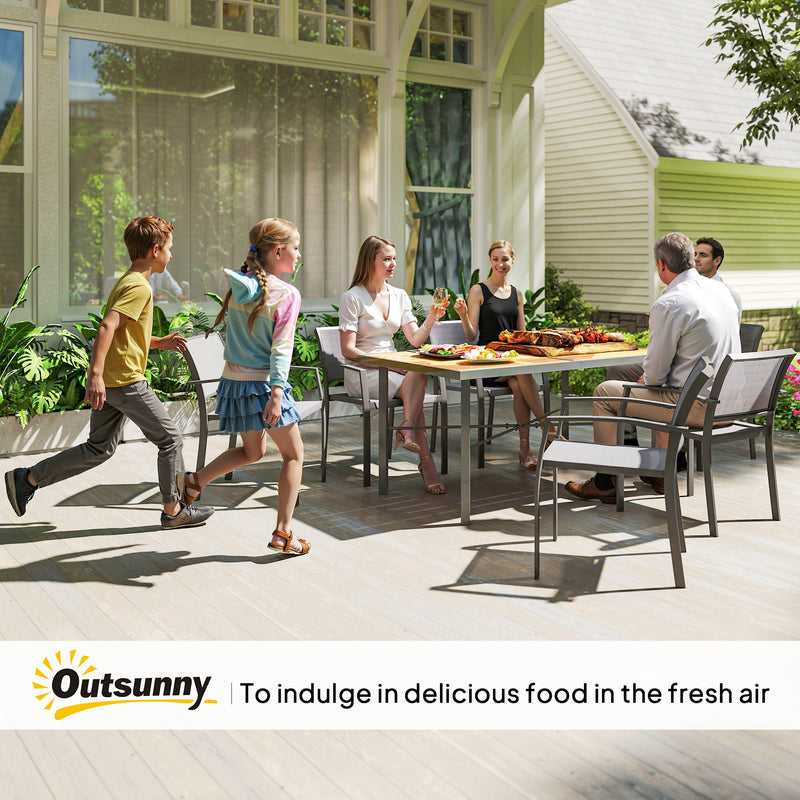 6-seater steel garden table – image 9