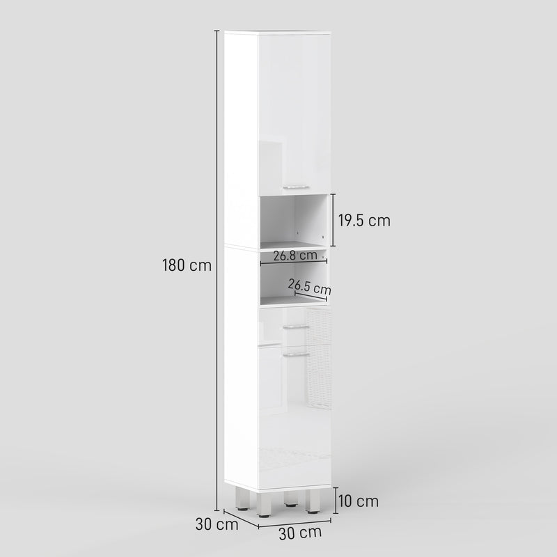 180 cm slim bathroom cabinet – image 3