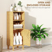 Slim bamboo-door bathroom cabinet – image 4
