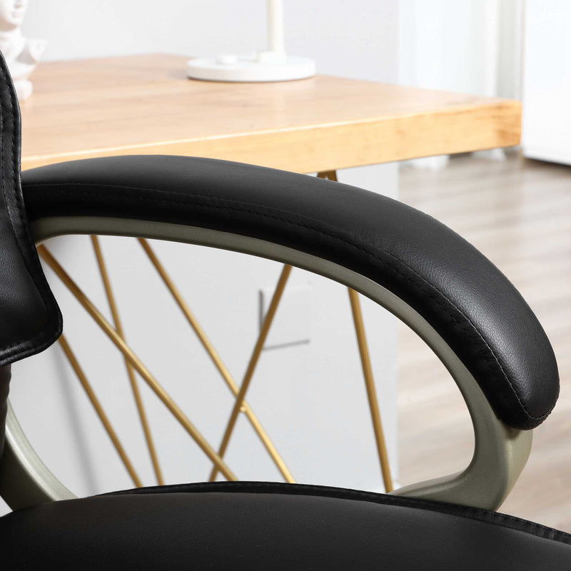 High-back faux leather office chair – image 8