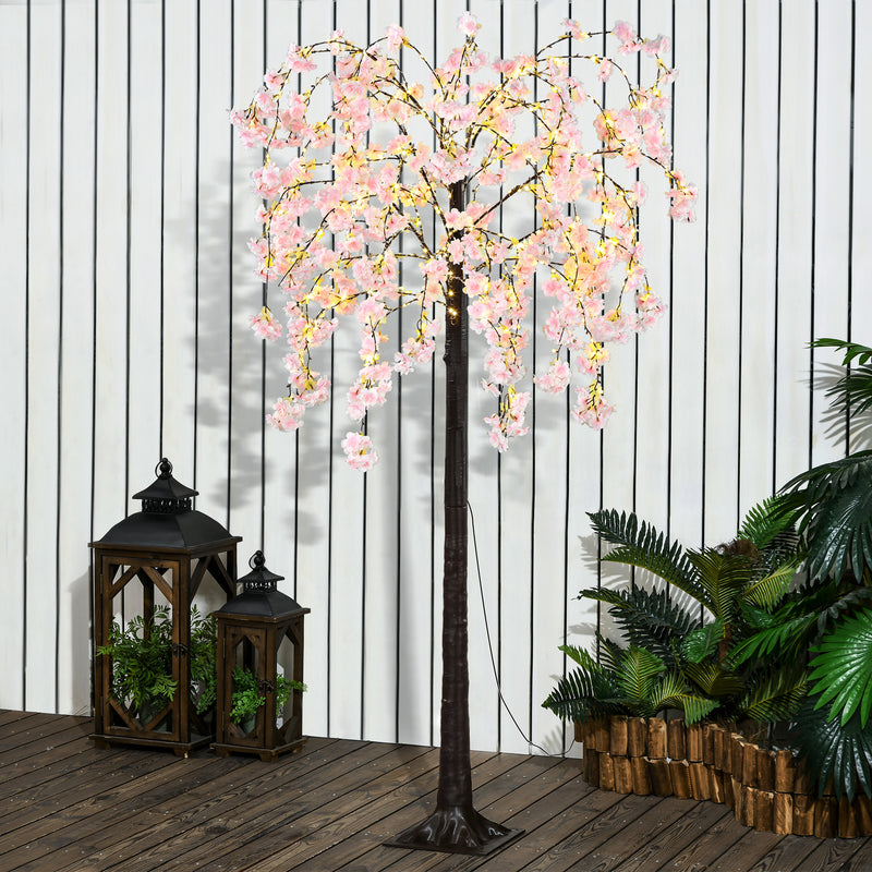 Artificial Pink Blossom Tree on display