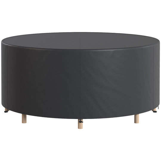Outsunny Round Garden Furniture Cover, Waterproof Garden Table Cover, 420D Heavy Duty Oxford for Outdoor, Dia.214 x 70