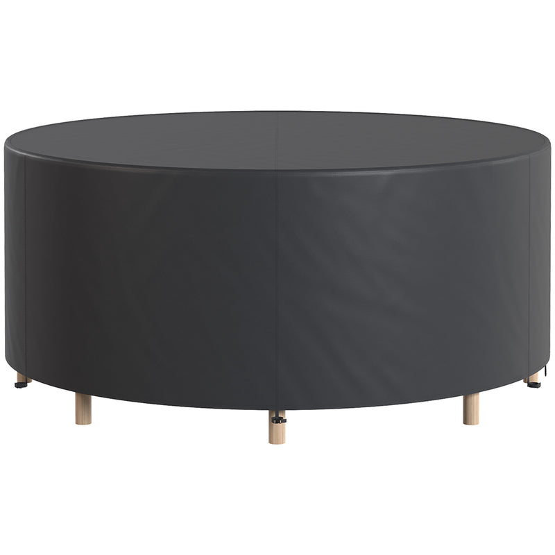 Outsunny Round Garden Furniture Cover, Waterproof Garden Table Cover, 420D Heavy Duty Oxford for Outdoor, Dia.214 x 70