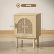 HOMCOM Rattan Bedside Table for Bedroom - Natural Wood – view 3
