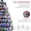 HOMCOM 3ft Artificial Prelit Christmas Tree, Snow Xmas Tree with Colourful LED Lighting Fiber Optics, Green White – view 5