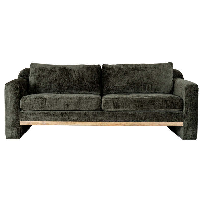 Langley dark green sofa from the front
