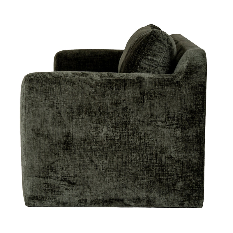 side view of the Langley sofa's block arm