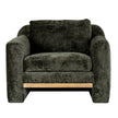 Langley dark green armchair from the front