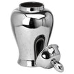 Chrome-effect ginger jar with the lid removed