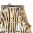 Rope handle and metal ring fixing on the wicker lantern