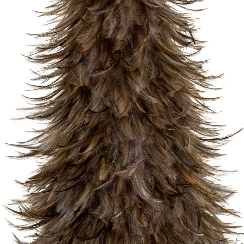 close-up of the feather texture lower down the tree
