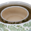 Large Green Clover bowl pot with a smaller size nested inside, sold separately