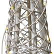Large LED Wicker Christmas Tree with Star – 130cm, close-up of the wicker weave with lights