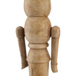 Nutcracker body and peg arms in natural wood