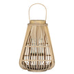 Large peardrop wicker lantern with handle on white